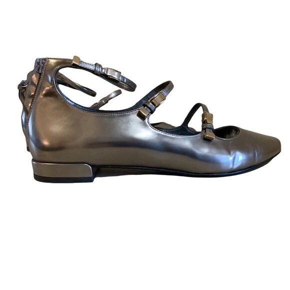 Stuart Weitzman Metallic Flats Size: EU 37.5 - Picture 7 of 12